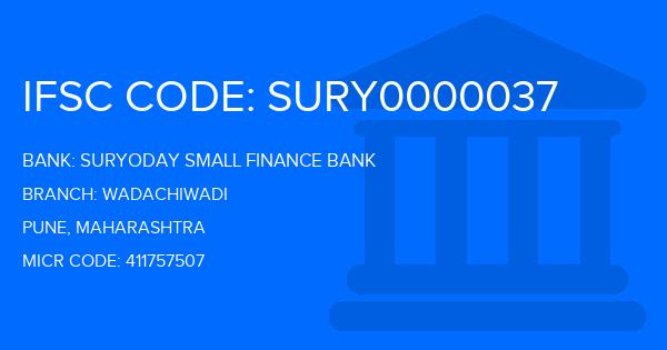 Suryoday Small Finance Bank Wadachiwadi Branch IFSC Code