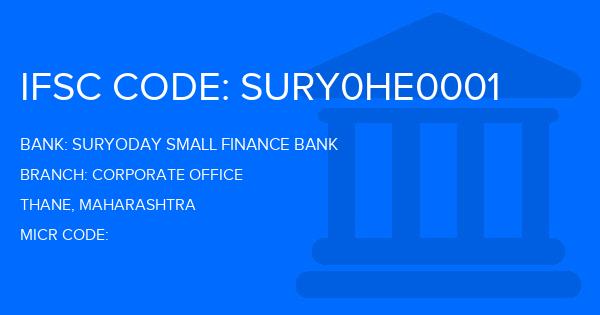 Suryoday Small Finance Bank Corporate Office Branch IFSC Code