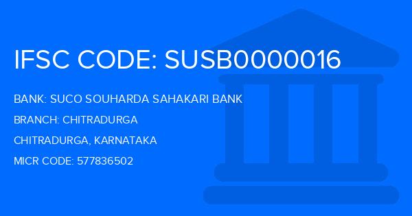 Suco Souharda Sahakari Bank Chitradurga Branch IFSC Code