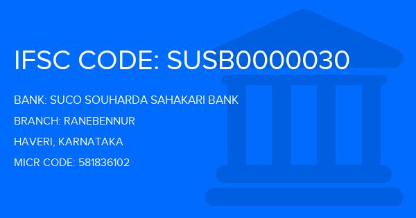 Suco Souharda Sahakari Bank Ranebennur Branch IFSC Code