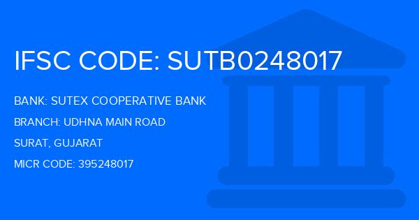 Sutex Cooperative Bank Udhna Main Road Branch IFSC Code