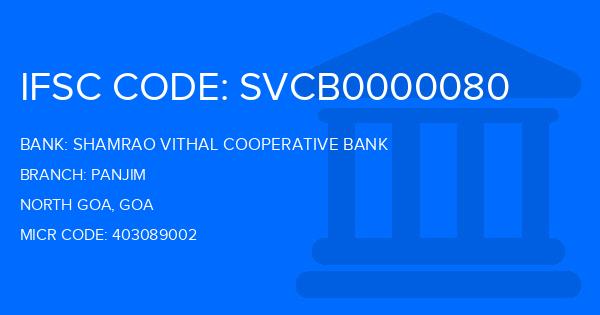 Shamrao Vithal Cooperative Bank Panjim Branch IFSC Code