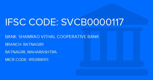 Shamrao Vithal Cooperative Bank Ratnagiri Branch IFSC Code