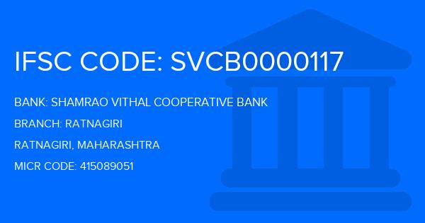 Shamrao Vithal Cooperative Bank Ratnagiri Branch IFSC Code