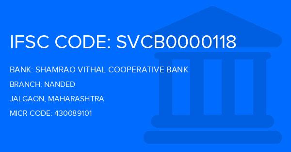 Shamrao Vithal Cooperative Bank Nanded Branch IFSC Code