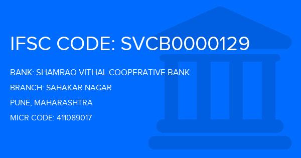 Shamrao Vithal Cooperative Bank Sahakar Nagar Branch IFSC Code