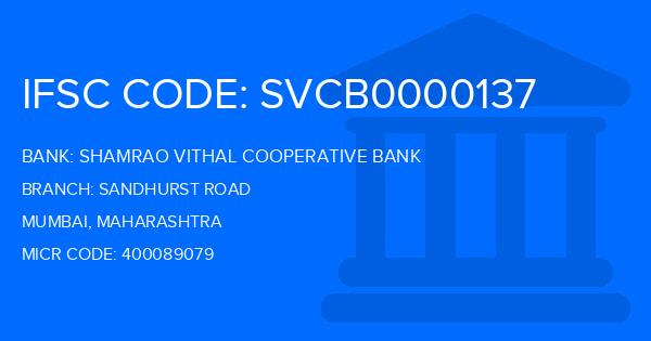 Shamrao Vithal Cooperative Bank Sandhurst Road Branch IFSC Code