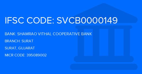 Shamrao Vithal Cooperative Bank Surat Branch IFSC Code