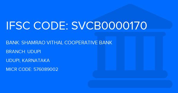 Shamrao Vithal Cooperative Bank Udupi Branch IFSC Code