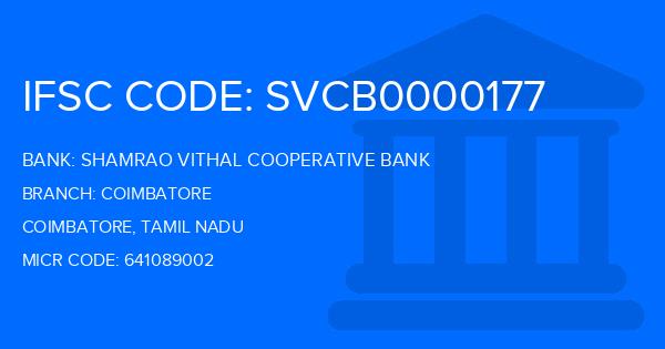 Shamrao Vithal Cooperative Bank Coimbatore Branch IFSC Code