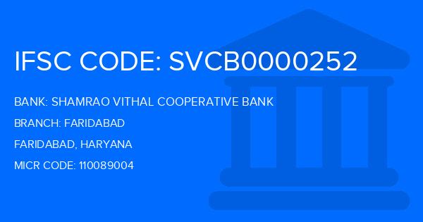 Shamrao Vithal Cooperative Bank Faridabad Branch IFSC Code