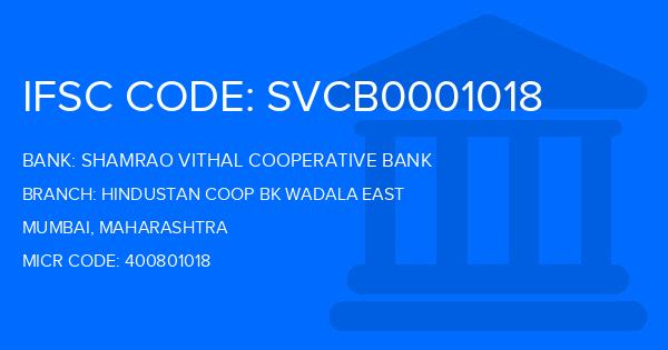 Shamrao Vithal Cooperative Bank Hindustan Coop Bk Wadala East Branch IFSC Code