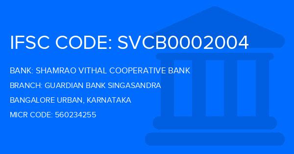 Shamrao Vithal Cooperative Bank Guardian Bank Singasandra Branch IFSC Code