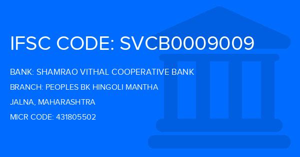 Shamrao Vithal Cooperative Bank Peoples Bk Hingoli Mantha Branch IFSC Code