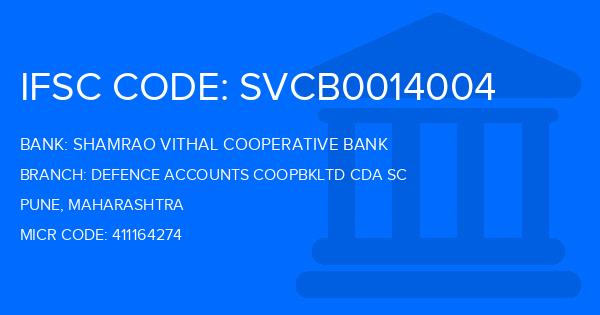 Shamrao Vithal Cooperative Bank Defence Accounts Coopbkltd Cda Sc Branch IFSC Code