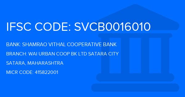 Shamrao Vithal Cooperative Bank Wai Urban Coop Bk Ltd Satara City Branch IFSC Code