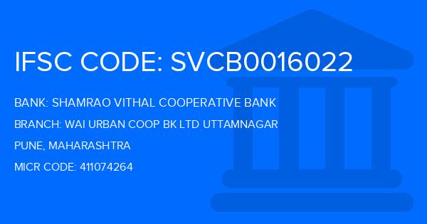 Shamrao Vithal Cooperative Bank Wai Urban Coop Bk Ltd Uttamnagar Branch IFSC Code