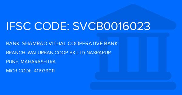 Shamrao Vithal Cooperative Bank Wai Urban Coop Bk Ltd Nasrapur Branch IFSC Code