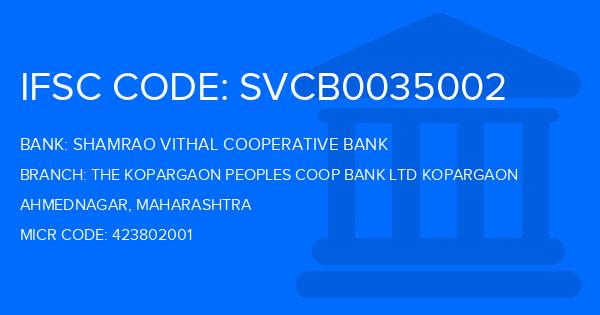 Shamrao Vithal Cooperative Bank The Kopargaon Peoples Coop Bank Ltd Kopargaon Branch IFSC Code