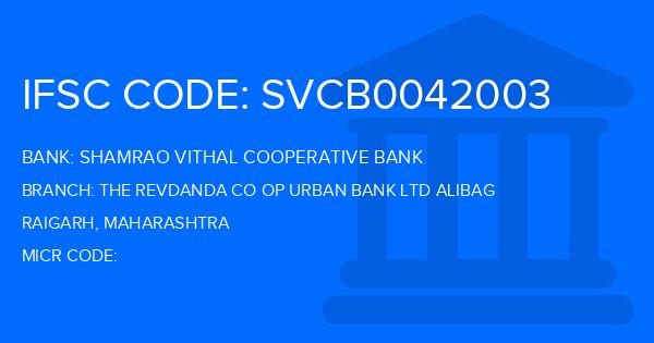 Shamrao Vithal Cooperative Bank The Revdanda Co Op Urban Bank Ltd Alibag Branch IFSC Code