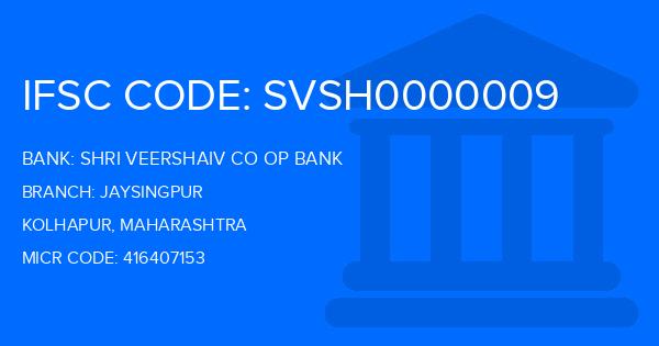 Shri Veershaiv Co Op Bank Jaysingpur Branch IFSC Code