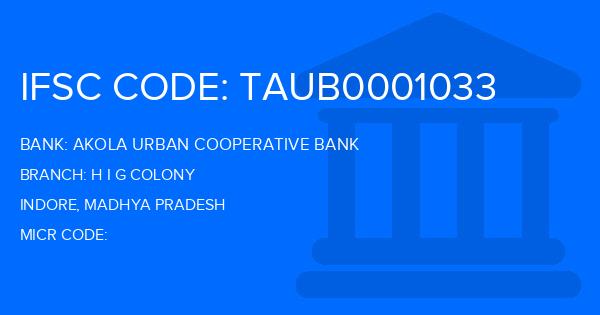 Akola Urban Cooperative Bank H I G Colony Branch IFSC Code