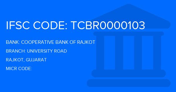 Cooperative Bank Of Rajkot University Road Branch IFSC Code