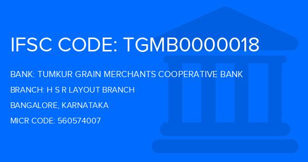 Tumkur Grain Merchants Cooperative Bank H S R Layout Branch