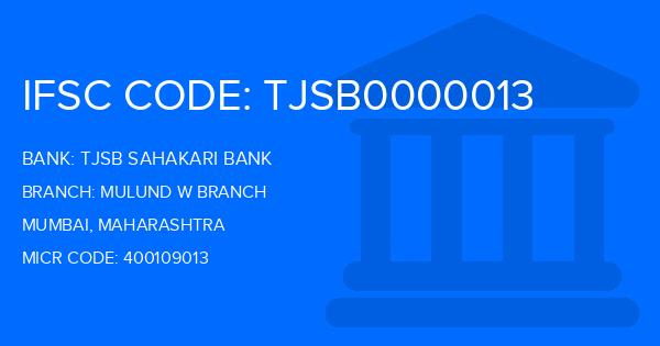 Tjsb Sahakari Bank Mulund W Branch