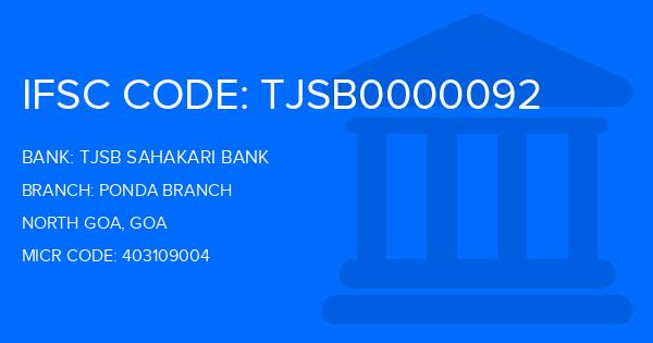 Tjsb Sahakari Bank Ponda Branch