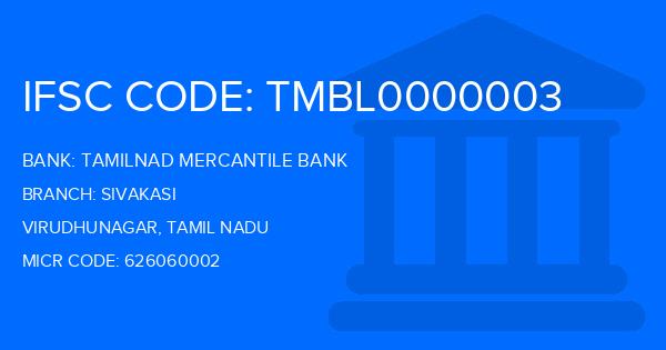 Tamilnad Mercantile Bank (TMB) Sivakasi Branch IFSC Code