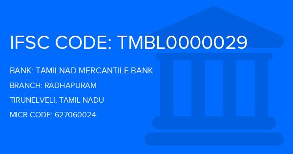Tamilnad Mercantile Bank (TMB) Radhapuram Branch IFSC Code