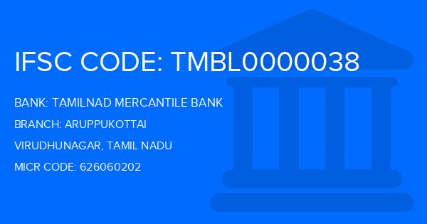 Tamilnad Mercantile Bank (TMB) Aruppukottai Branch IFSC Code