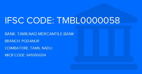 Tamilnad Mercantile Bank (TMB) Podanur Branch IFSC Code