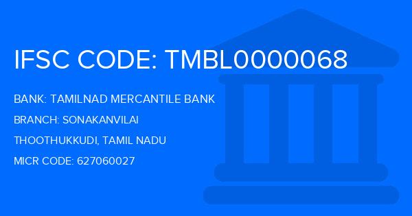 Tamilnad Mercantile Bank (TMB) Sonakanvilai Branch IFSC Code