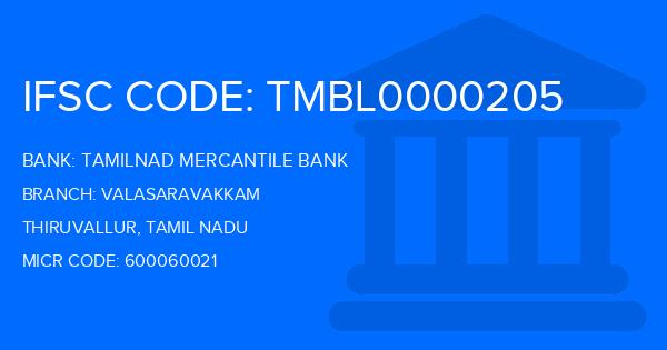 Tamilnad Mercantile Bank (TMB) Valasaravakkam Branch IFSC Code