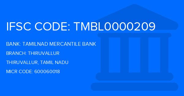 Tamilnad Mercantile Bank (TMB) Thiruvallur Branch IFSC Code