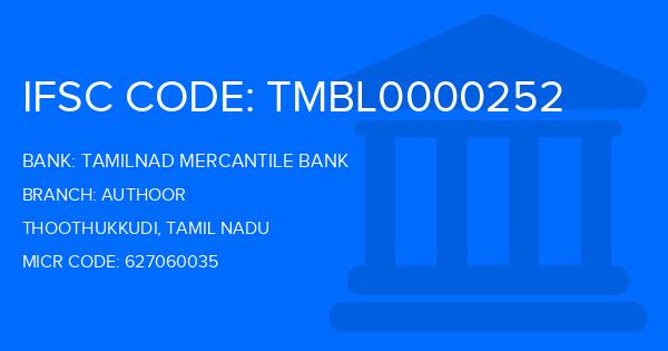 Tamilnad Mercantile Bank (TMB) Authoor Branch IFSC Code