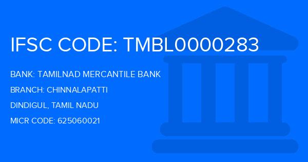 Tamilnad Mercantile Bank (TMB) Chinnalapatti Branch IFSC Code