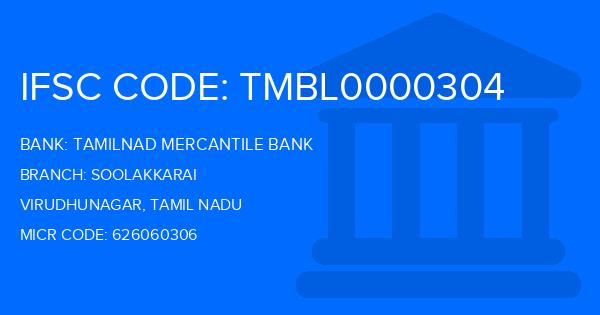 Tamilnad Mercantile Bank (TMB) Soolakkarai Branch IFSC Code