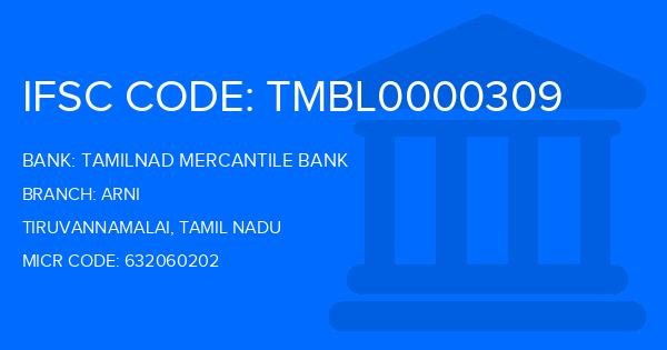 Tamilnad Mercantile Bank (TMB) Arni Branch IFSC Code