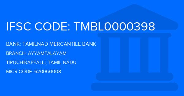 Tamilnad Mercantile Bank (TMB) Ayyampalayam Branch IFSC Code