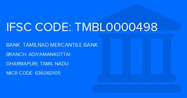 Tamilnad Mercantile Bank (TMB) Adiyamankottai Branch IFSC Code