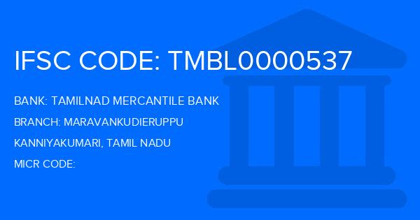 Tamilnad Mercantile Bank (TMB) Maravankudieruppu Branch IFSC Code