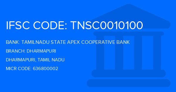 Tamilnadu State Apex Cooperative Bank Dharmapuri Branch IFSC Code