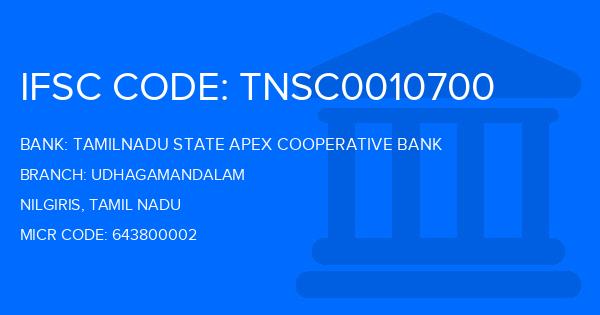 Tamilnadu State Apex Cooperative Bank Udhagamandalam Branch IFSC Code