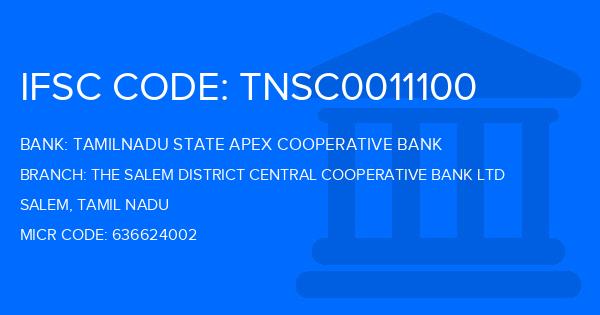 Tamilnadu State Apex Cooperative Bank The Salem District Central Cooperative Bank Ltd Branch IFSC Code