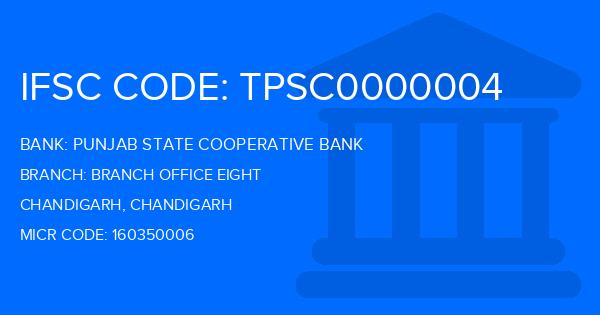 Punjab State Cooperative Bank Branch Office Eight Branch IFSC Code