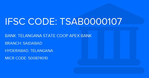 Telangana State Coop Apex Bank Saidabad Branch IFSC Code