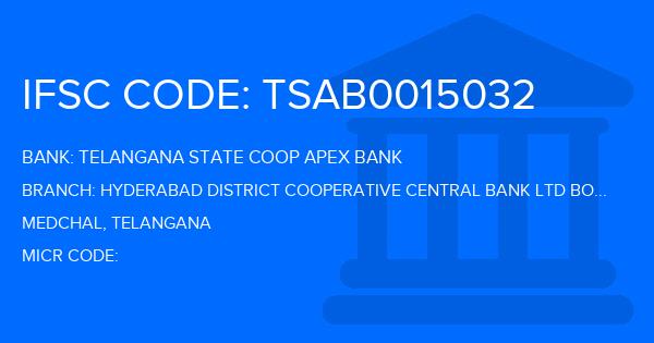 Telangana State Coop Apex Bank Hyderabad District Cooperative Central Bank Ltd Boduppal Branch IFSC Code